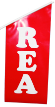 Flagga stor "REA"