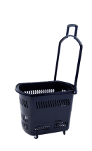 Kundkorg p� hjul, 45L Svart